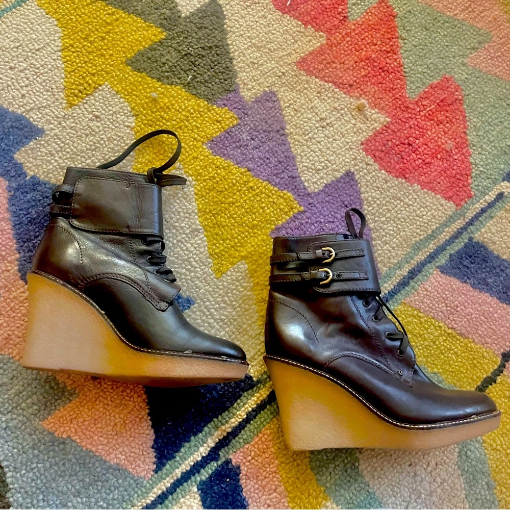 Y2k vintage Juicy Couture wedge boots